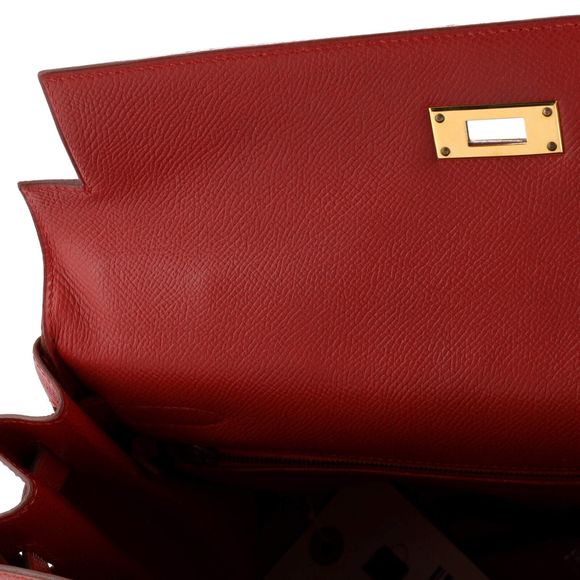 Hermes Kelly Handbag Rouge Vif #78050H84B - Picture 10 of 14